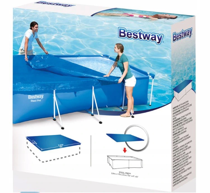 

Pokrywa 58105 Bestway na basen stelażowy 259x170