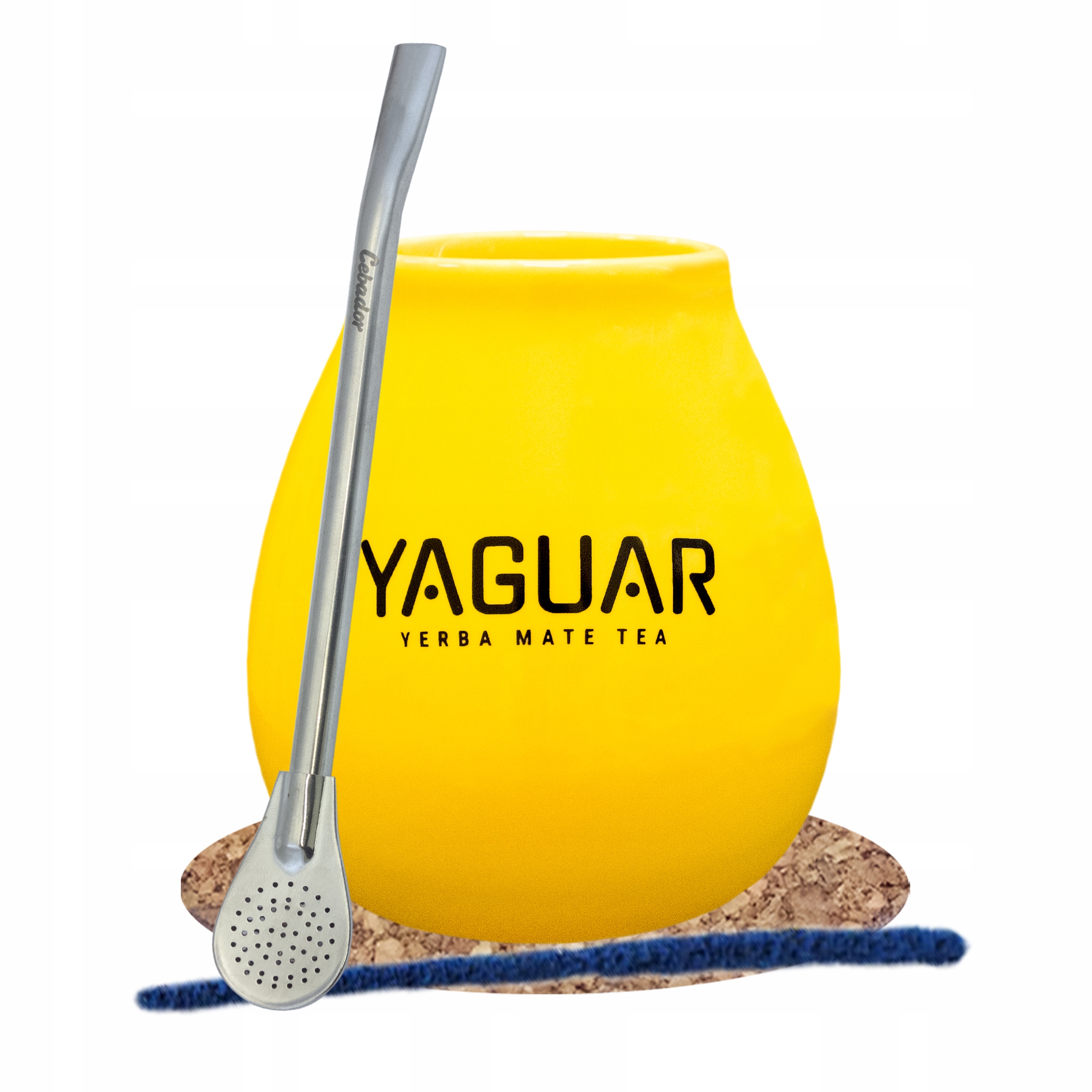 Levně Sada Yerba Mate Tykwa Yaguar žlutá Bombilla