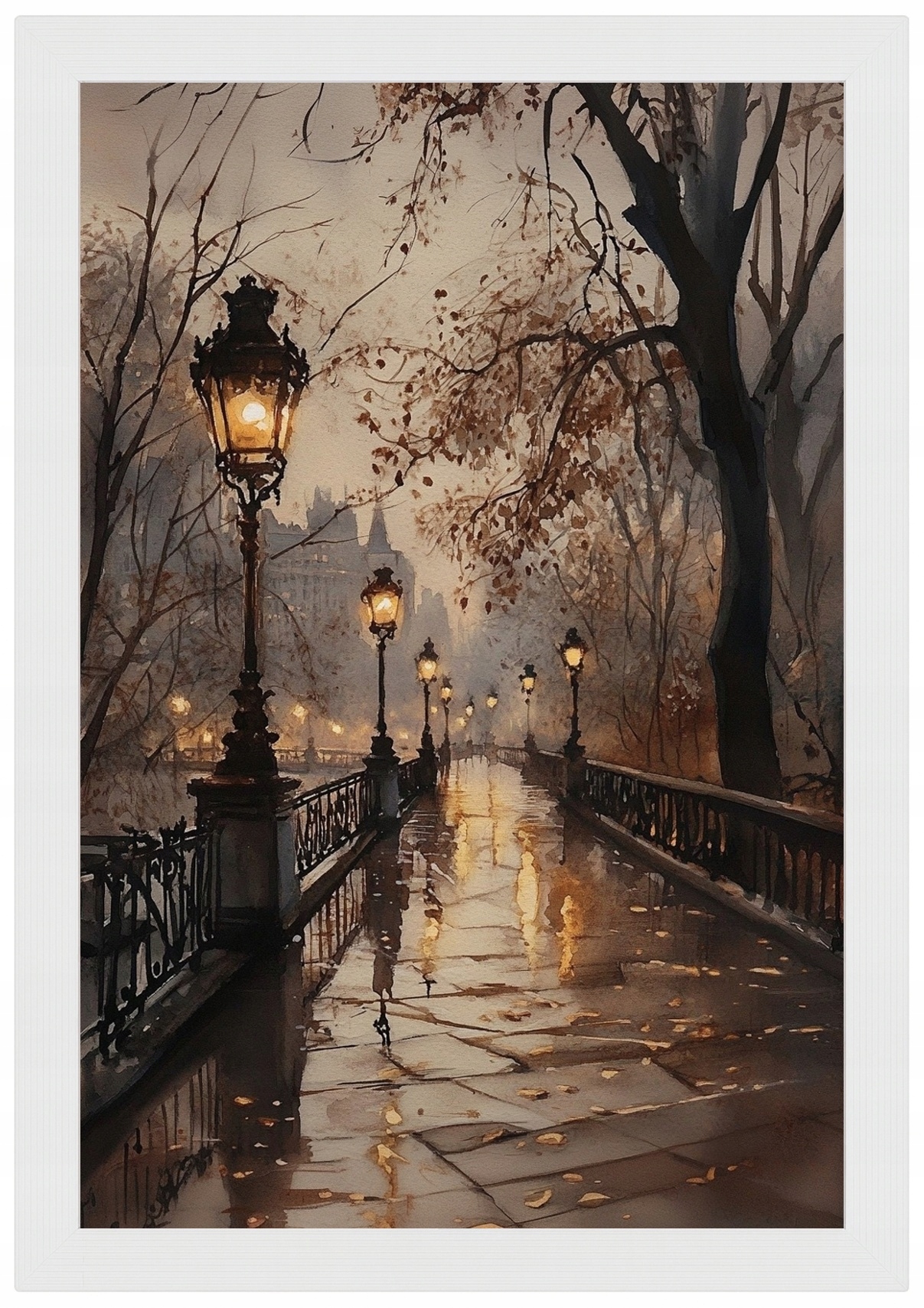 Rám Na Plakát Rámeček Krajina Park Silnice Alejka Cestička Večer 40x60