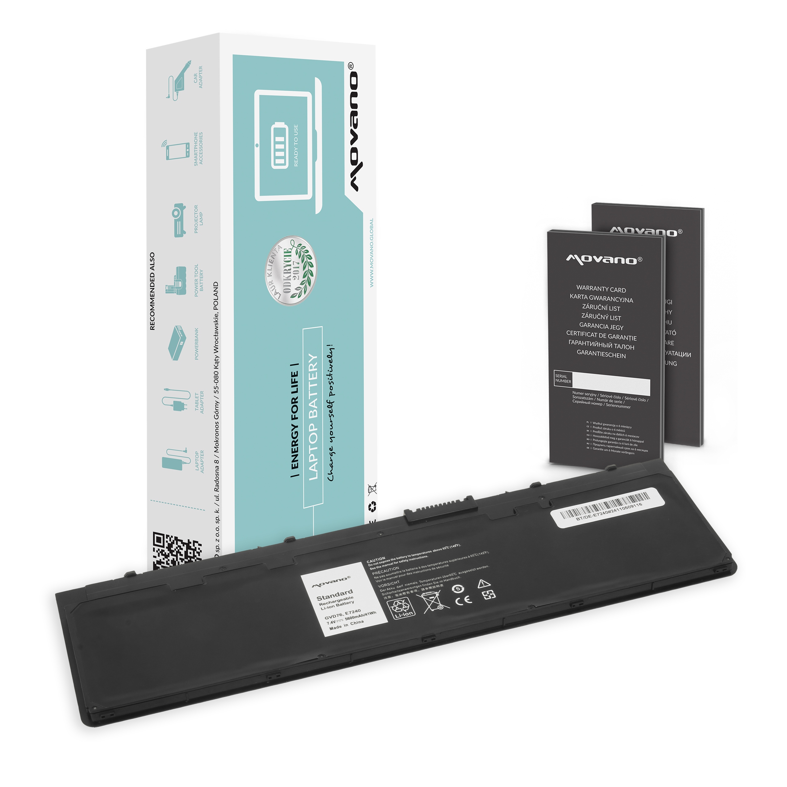 Bateria GVD76 WD52H do Dell Latitude E7240 E7250