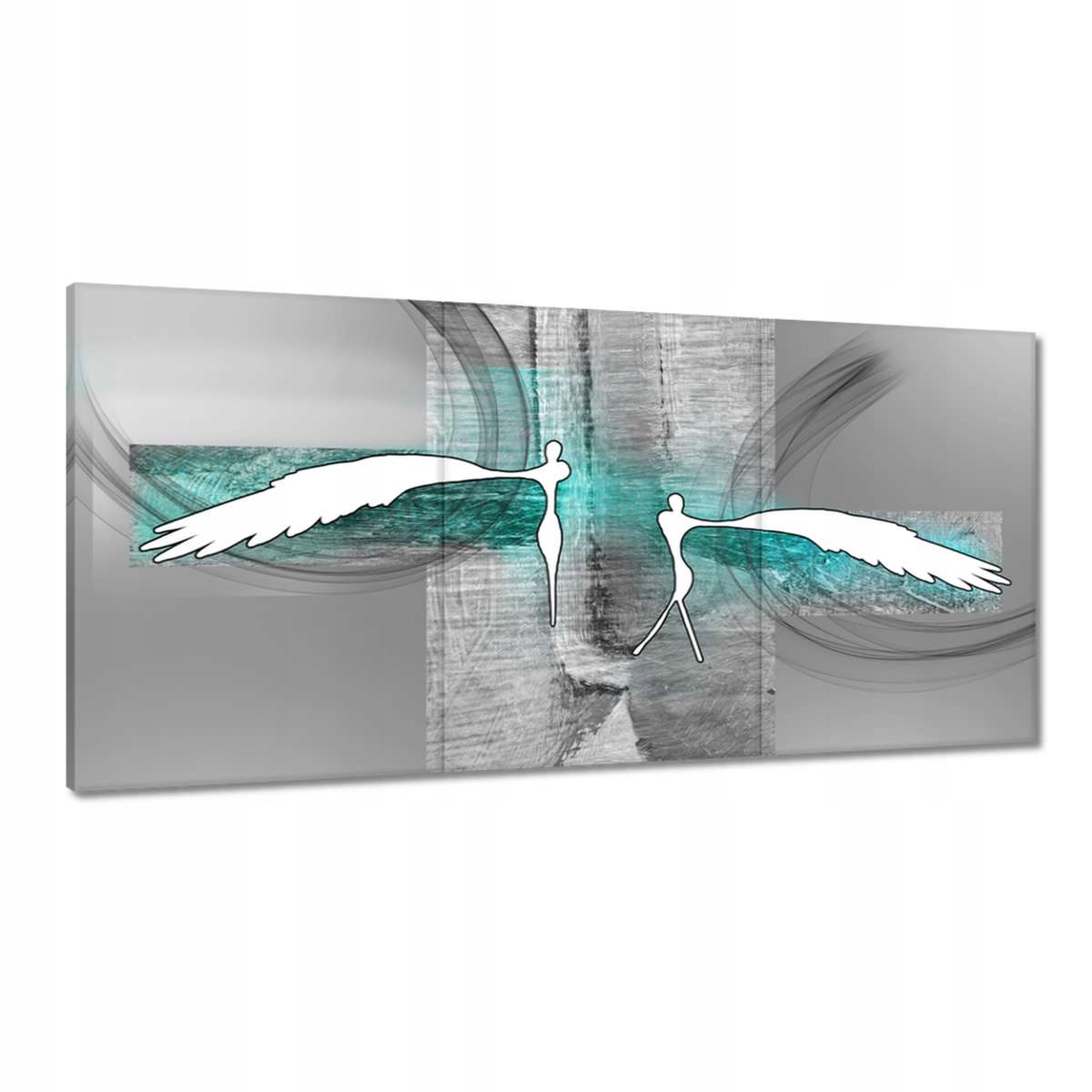 Obrazy 180x90 Anjeli do spálne Tyrkys