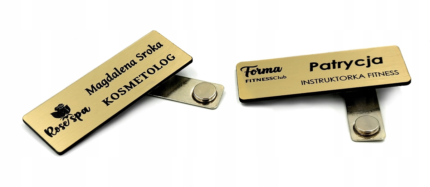 magnetyczny IDENTYFIKATOR OSOBOWY identyfikatory z LOGO MAGNES 10 SZT Marka inny