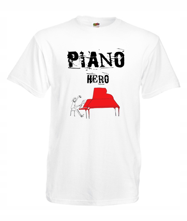

L Koszulka Męska Pianino Piano Hero Fortepian