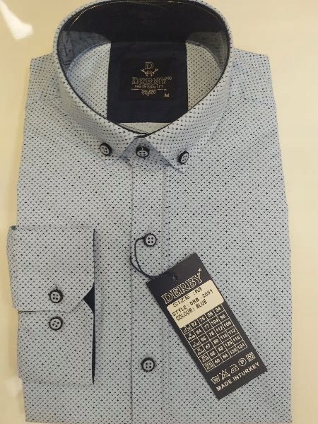 Derby pánská košile 87% Bavlna kr. rukáv regular r.XL 43/44 DRB-9021