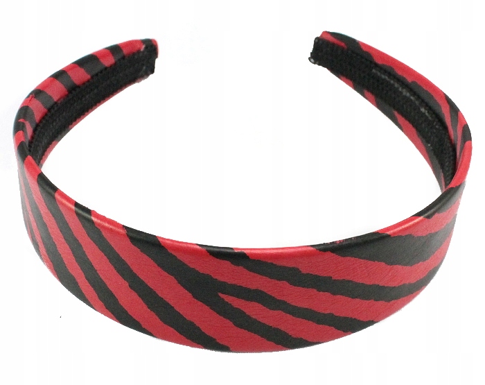

Opaska Do Włosów Skórzana Czerwona Zebra