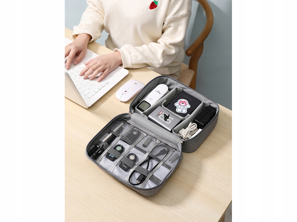 ORGANIZER PODRÓŻNY TORBA ETUI NA ŁADOWARKI I KABLE Marka VERK GROUP