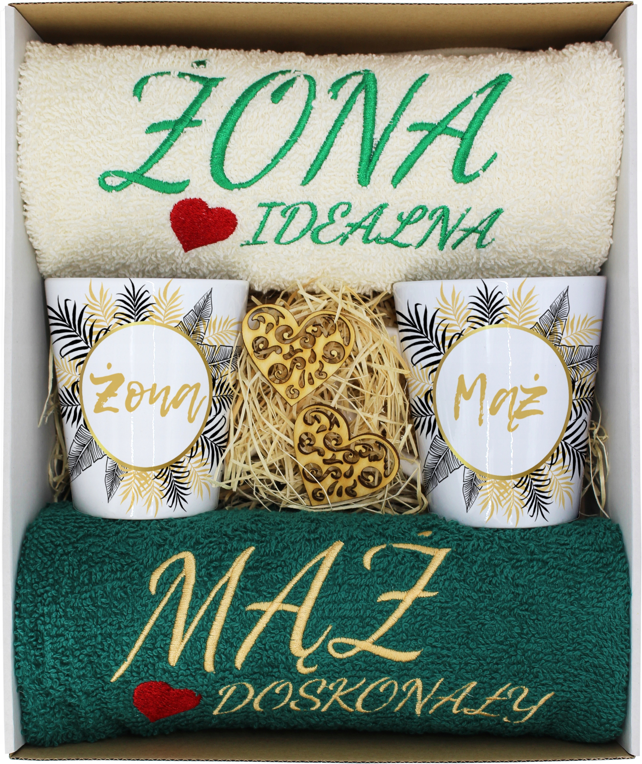 Ślub Żona Mąż Rocznica Ręczniki Kubki