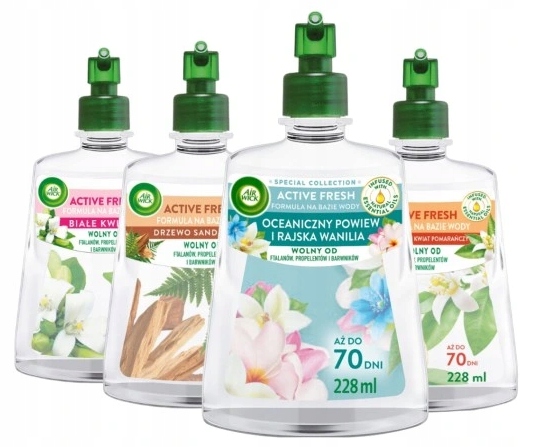 Air Wick Active Fresh zapas zestaw mix zapach 4 x 228ml