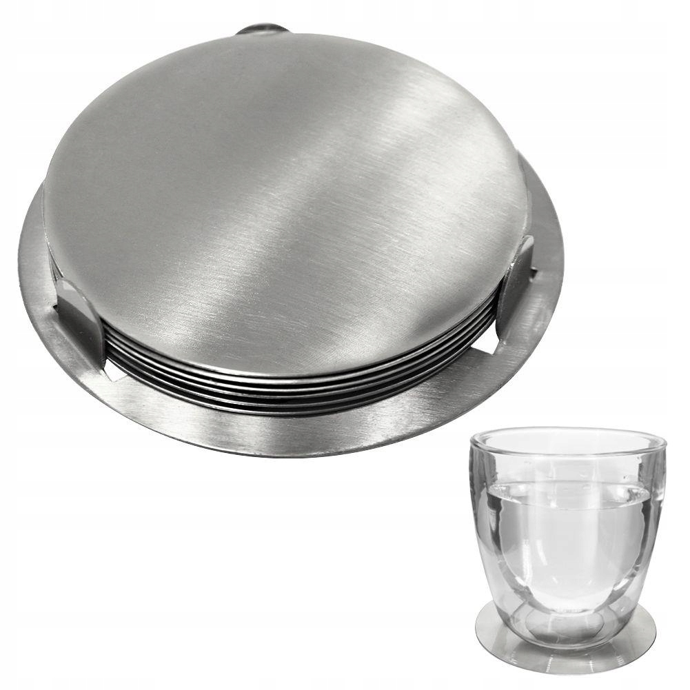 

Podkładki Pod Kubek Szklanki Metalowe Stojak x6