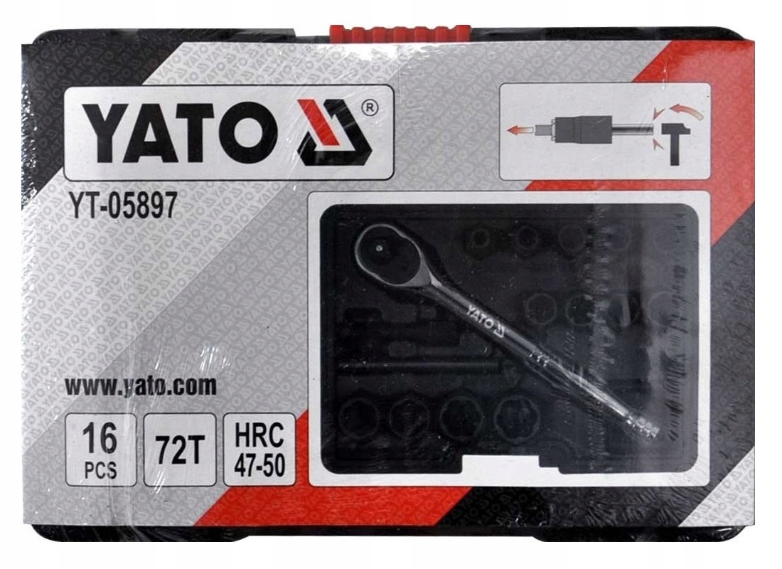NASADKI WYKRĘTAK DO USZKODZONYCH OBROBIONYCH ŚRUB NAKRĘTEK 16SZT. YT-05897 Liczba elementów w zestawie 16