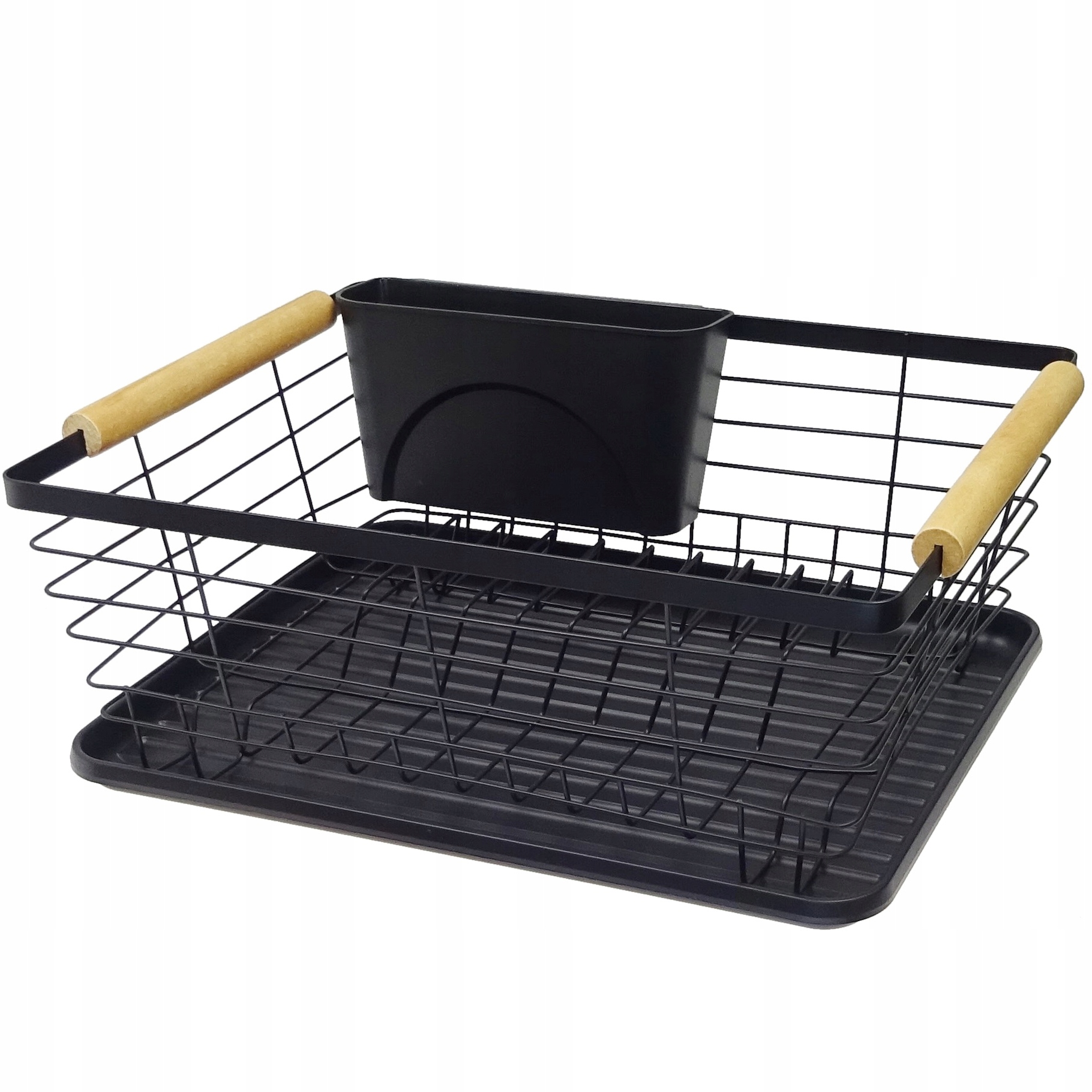 SUSZARKA DO NACZYŃ CZARNA STOJĄCA OCIEKACZ Z TACKĄ Marka Brunbeste