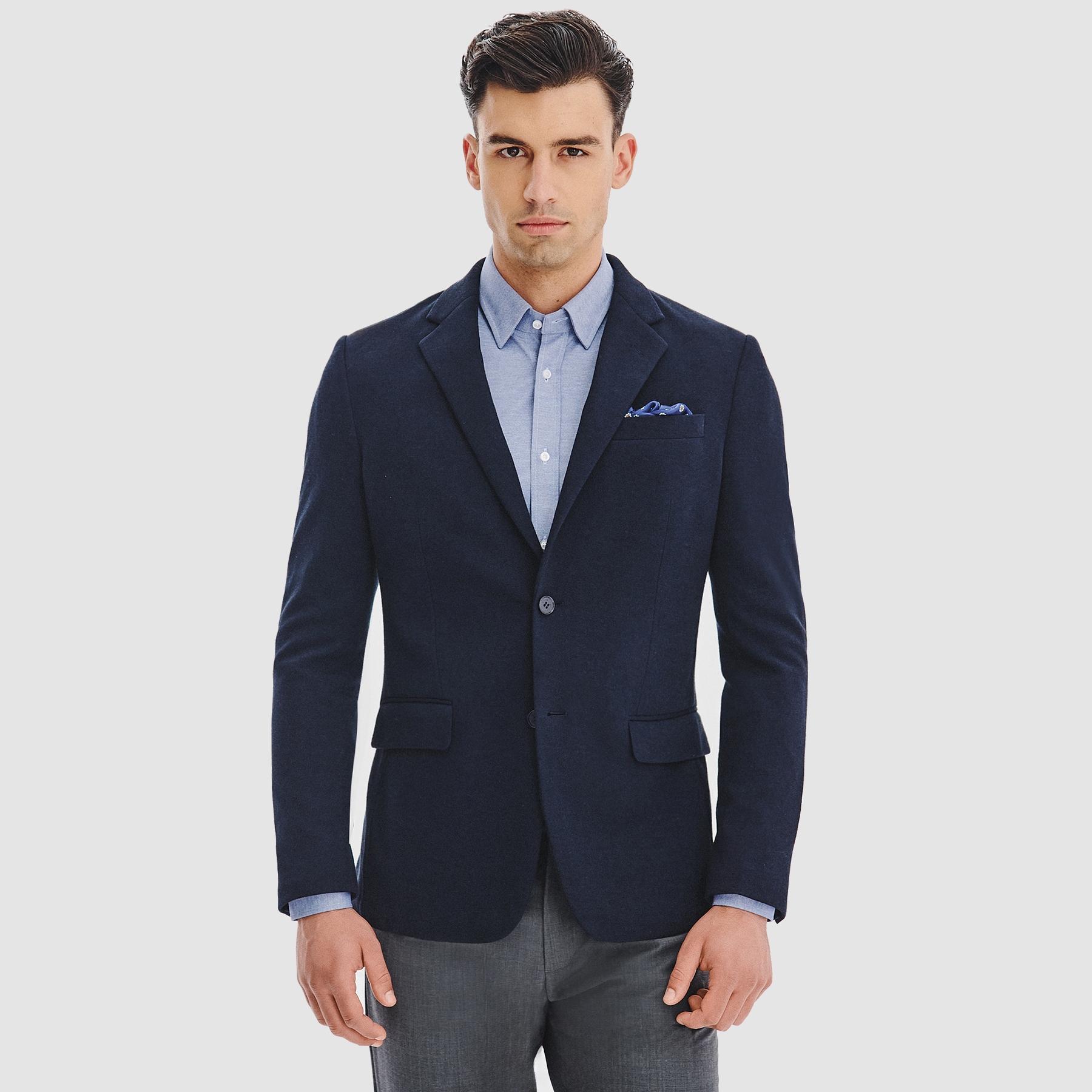 Ležérní pletená sako v tmavě modré barvě Pako Lorente vel 50