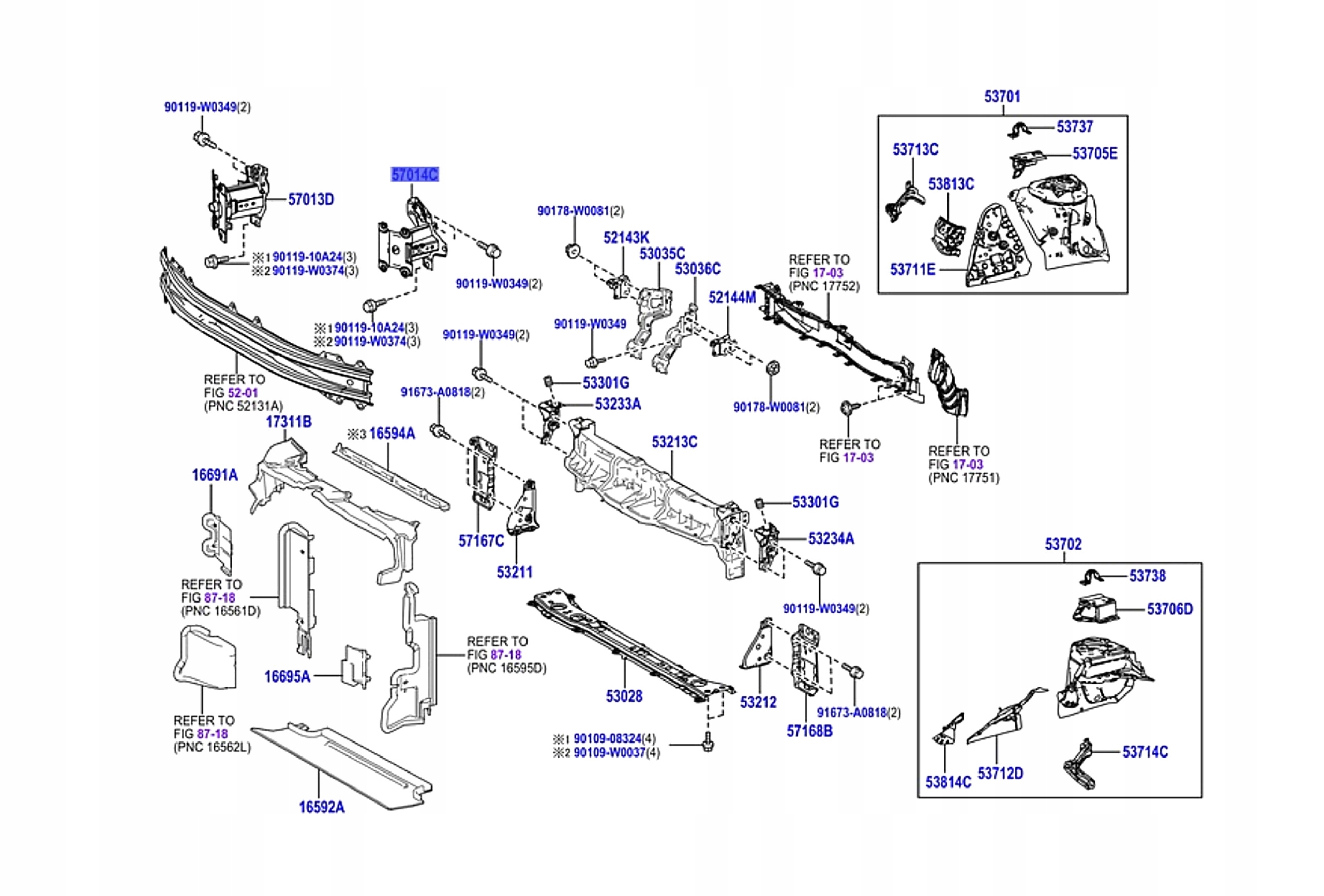 A57014-K0010 - 57014-k0010 зона дроблення YARIS GR P21
