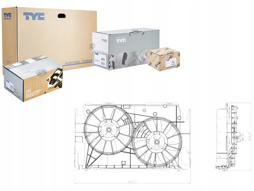 WENTULATOR CHŁODNICY TYC 1636128220 1636328170 163