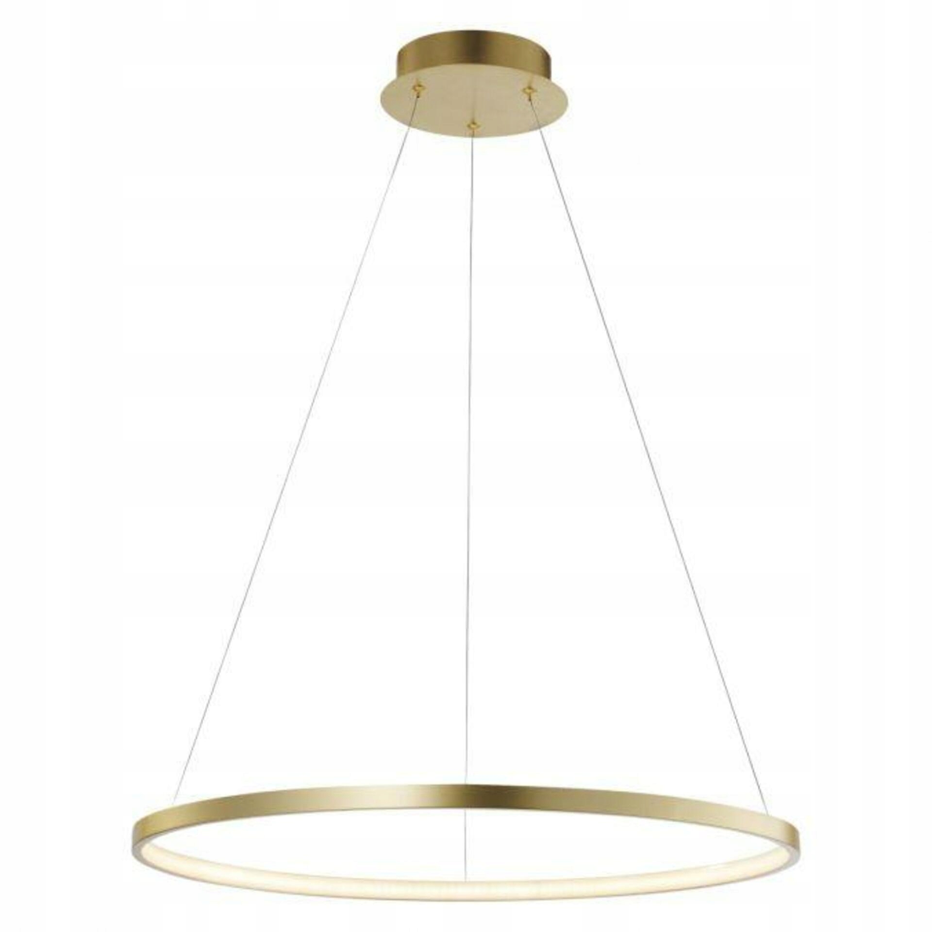 Led závesné svietidlo Just Light zlaté, kruh 60 cm, 33W, 3000K, 3670lm