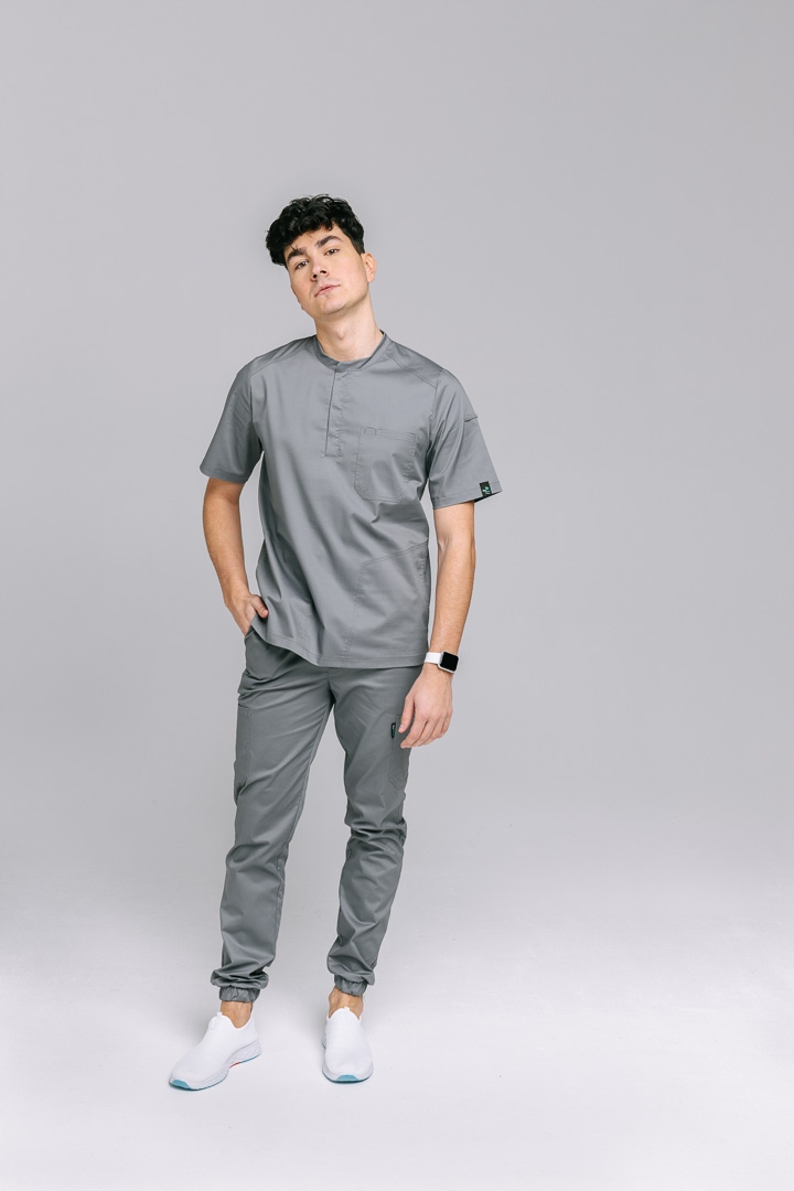 Bluza medyczna SpaWear męska kosmetyczna Niko Szary S