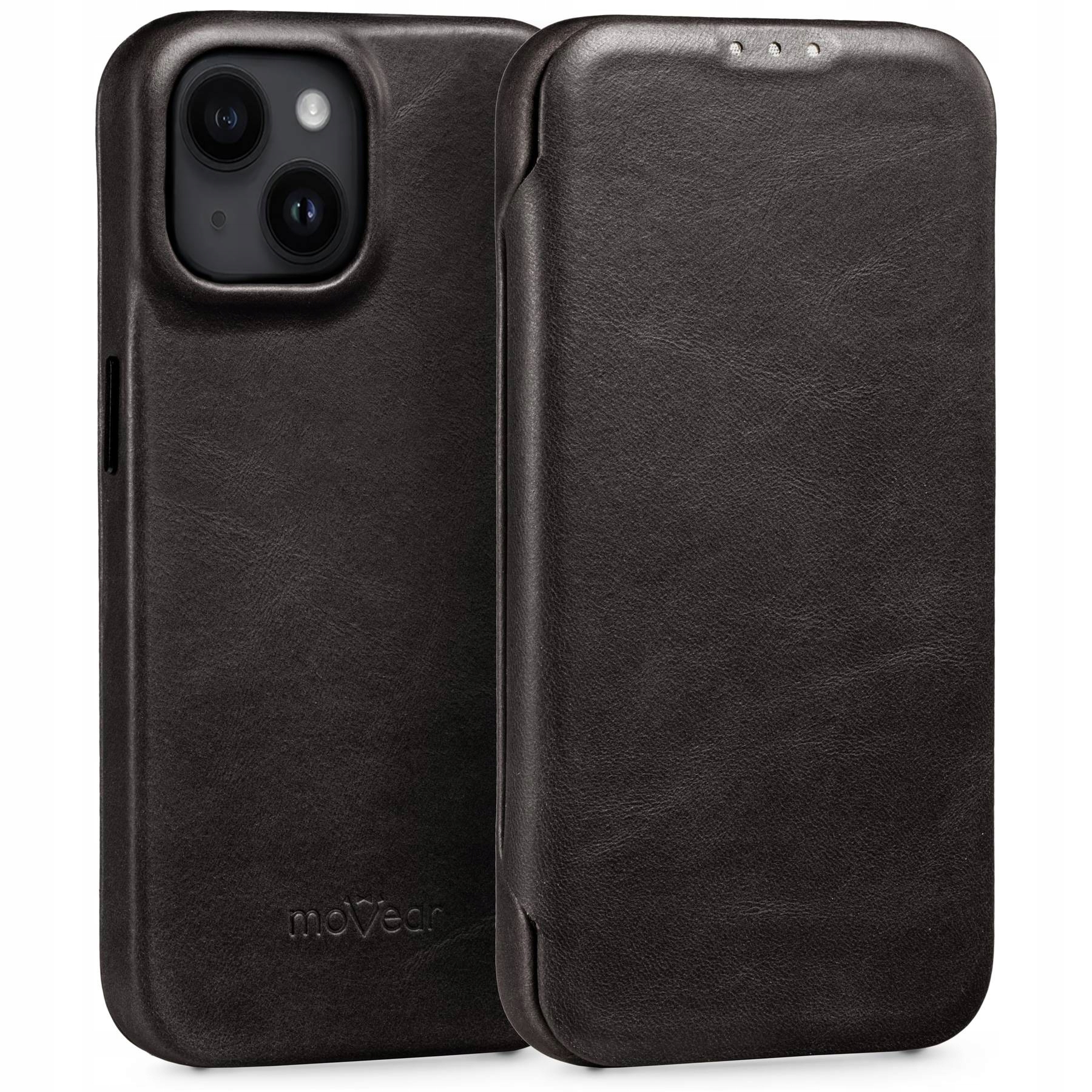 Etui skórzane na iPhone 14 Plus MagSafe Premium Pokrowiec book case Movear