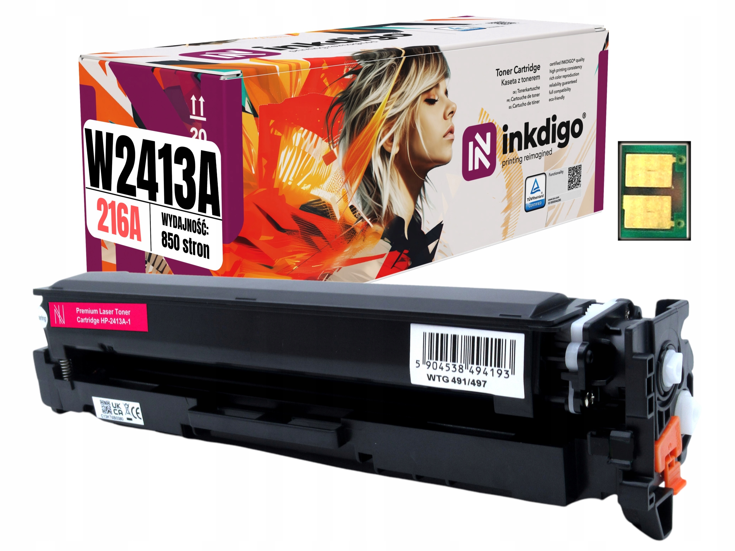 Náhradný toner s čipom W2413A pre Hp Color LaserJet Pro M155nw M182n M183fw