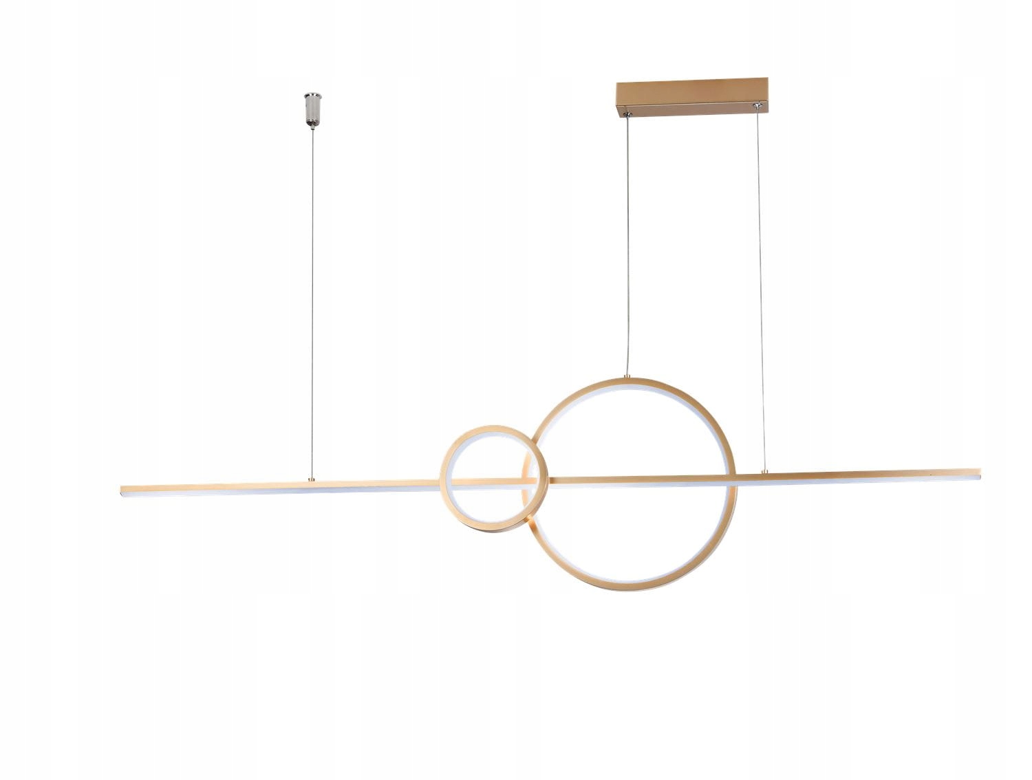 Lampa wisząca złota o geometrcznym kształcie z ringami 35W Led AZzardo