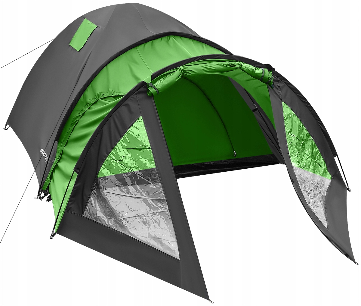 Enero Camp Namiot 4-os. 210x450x150 cm Cool czarno-zielony