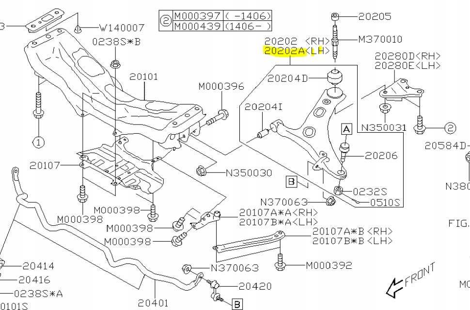 Схема подвески субару форестер sg5