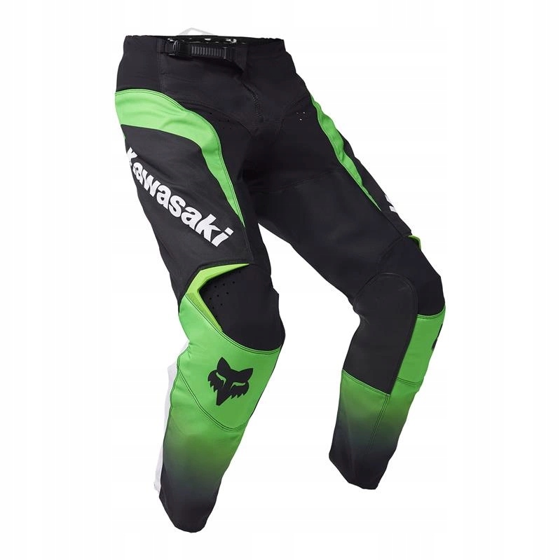 Enduro nohavice Fox 180 Kawasaki Fluo Green čierna zelená fluo Darčeky