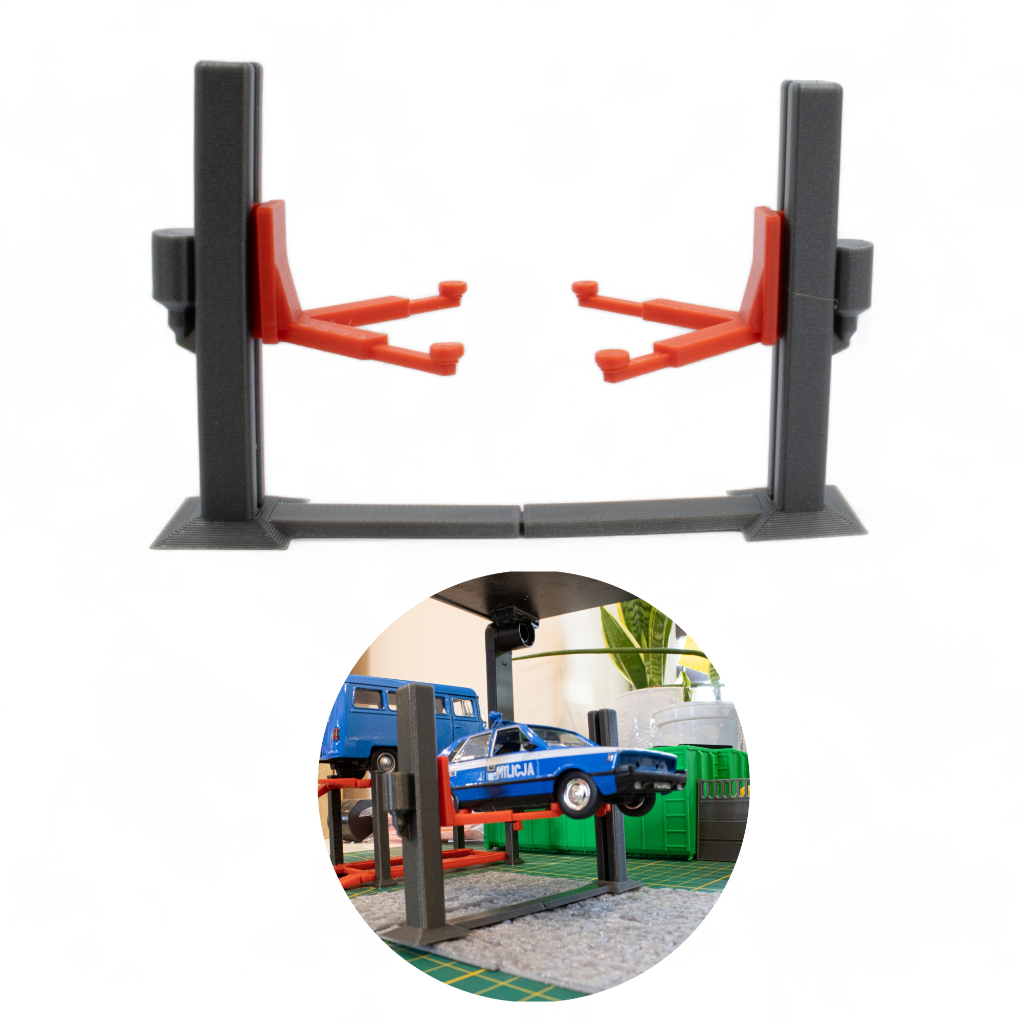 PODNOŚNIK KOLUMNOWY 1:43 – DO DIORAMY I MODELI KOLEKCJONERSKICH