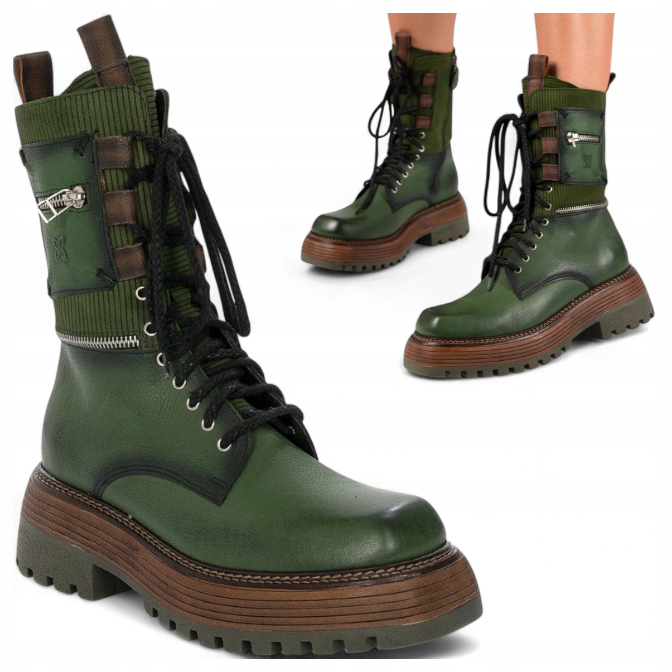 39 Dámské zimní boty z přírodní kůže Kotníkové Boty nad kotník Maciejka jsou zateplené