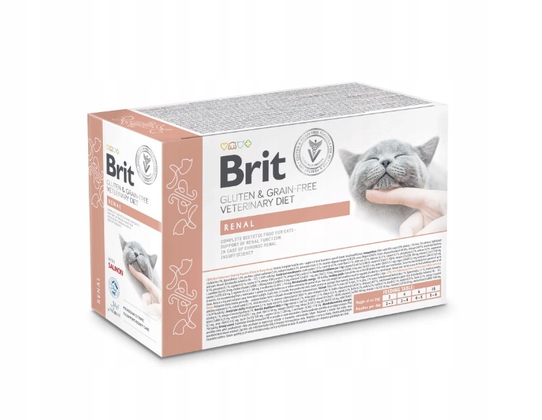 Brit Gf Veterinary Cat Pouch Renal 12x85g wspomaga nerki