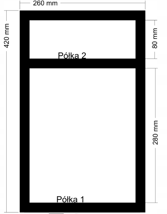 

Regał uchwyt 2 półki loft industrial wspornik meta