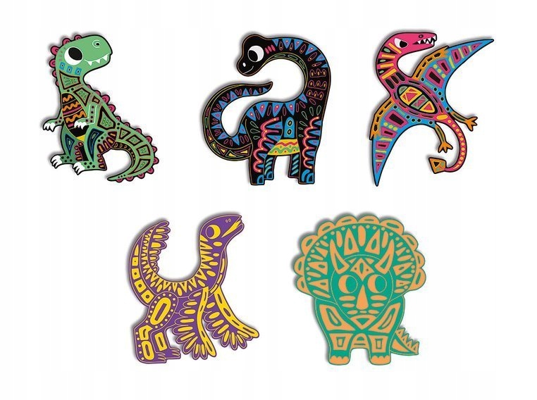 Zestaw kreatywny Wydrapywanka Dinozaury Janod Wiek dziecka 5 lat +