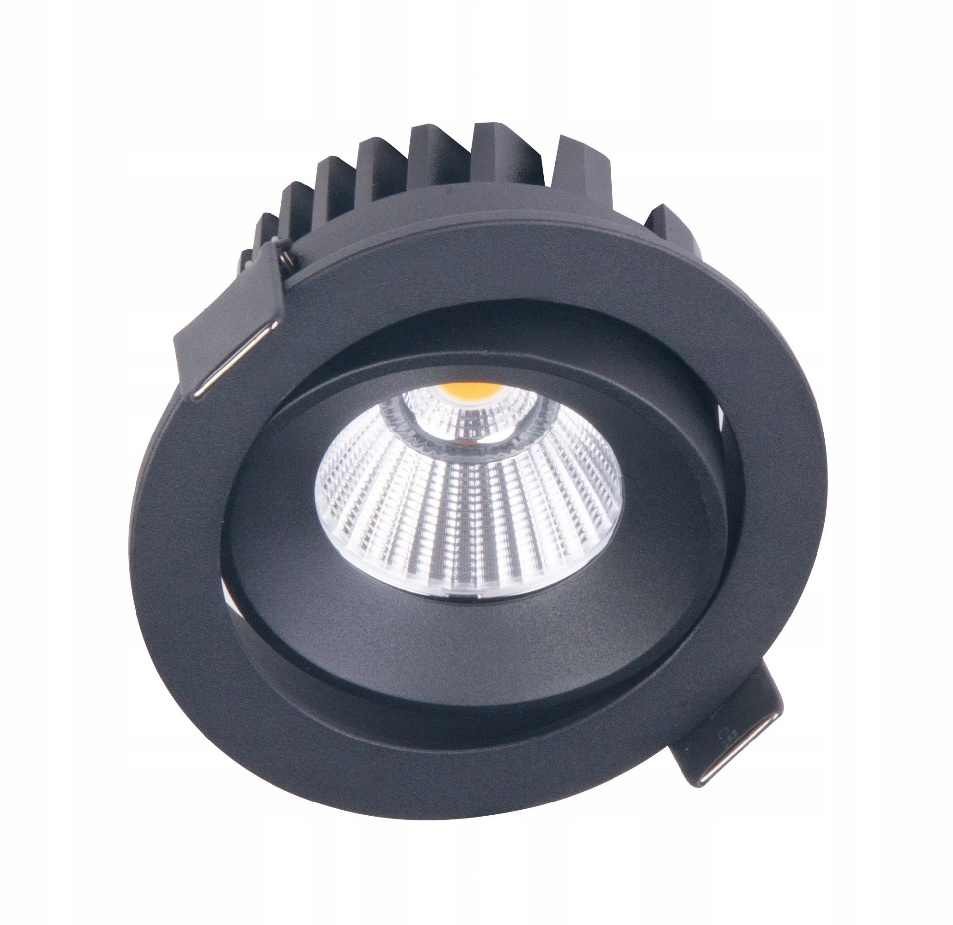 Led zapuštěné kulaté stropní svítidlo , černé, Cyklop IP65, 12W, 3000K, pohyblivé, MaxLight