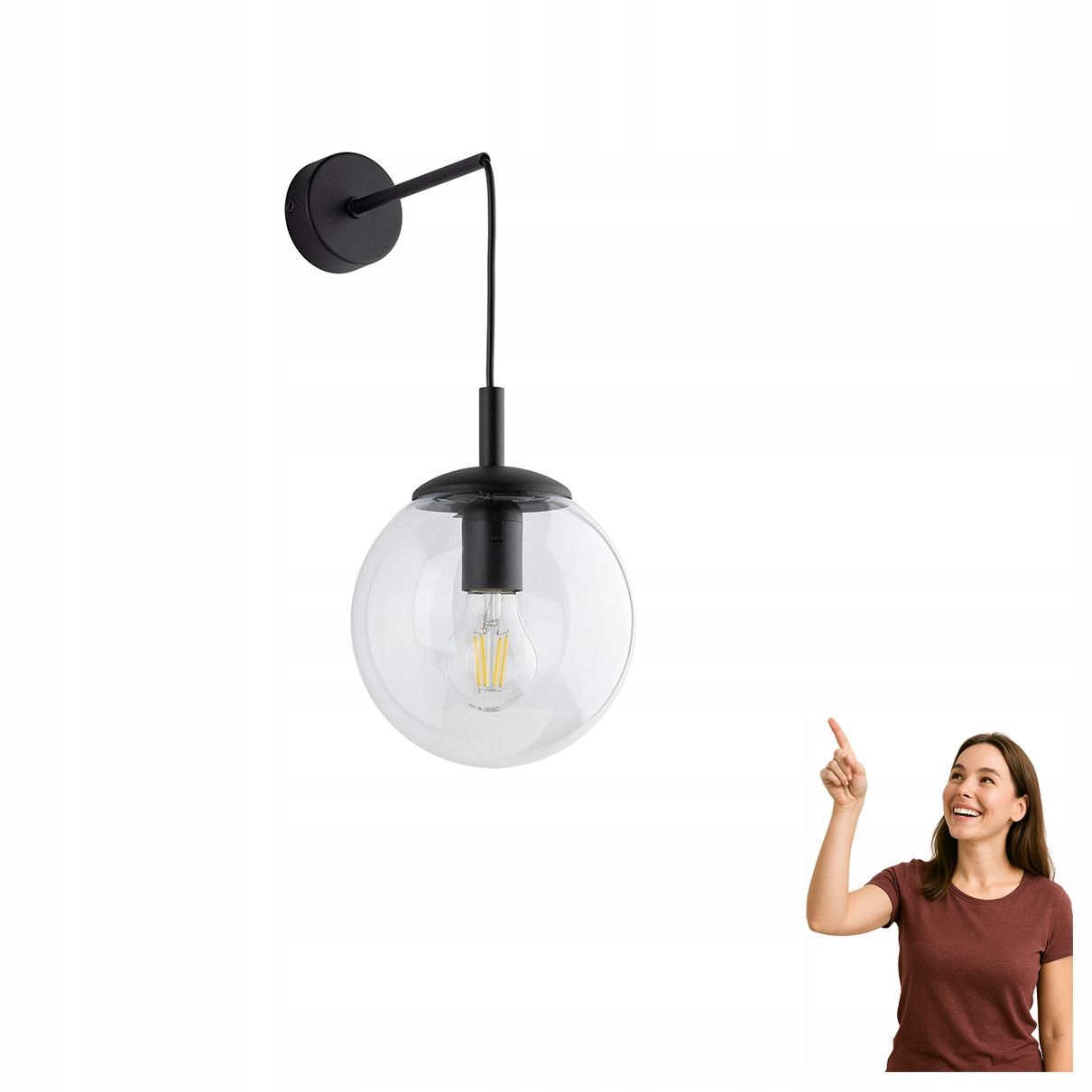 Nástěnné svítidlo Esme Transparent 5387 Tk Lighting