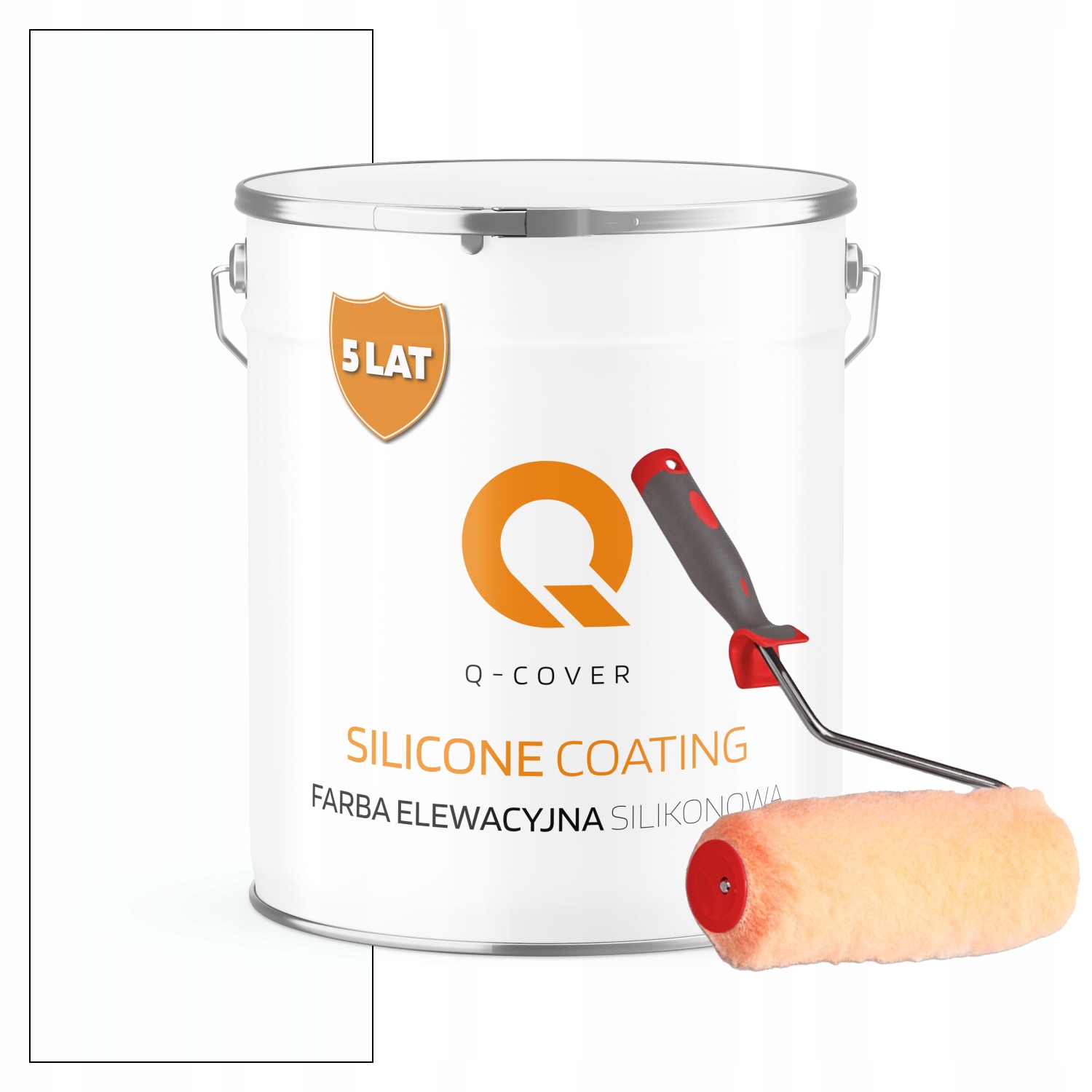 Fasádna silikónová vonkajšia farba na omietku 5L Farba Biela Studená Valček