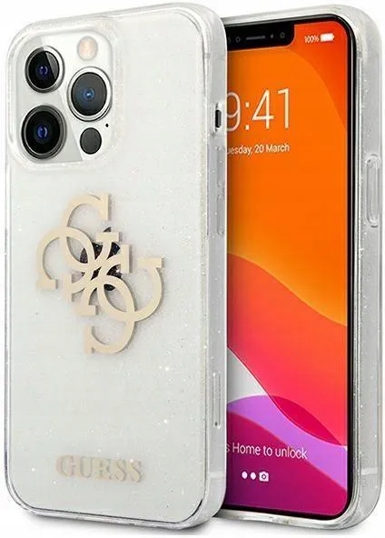 Etui Apple iPhone 13 Pro 6,1" Guess Hard Case Glitter 4G Big Logo Clear