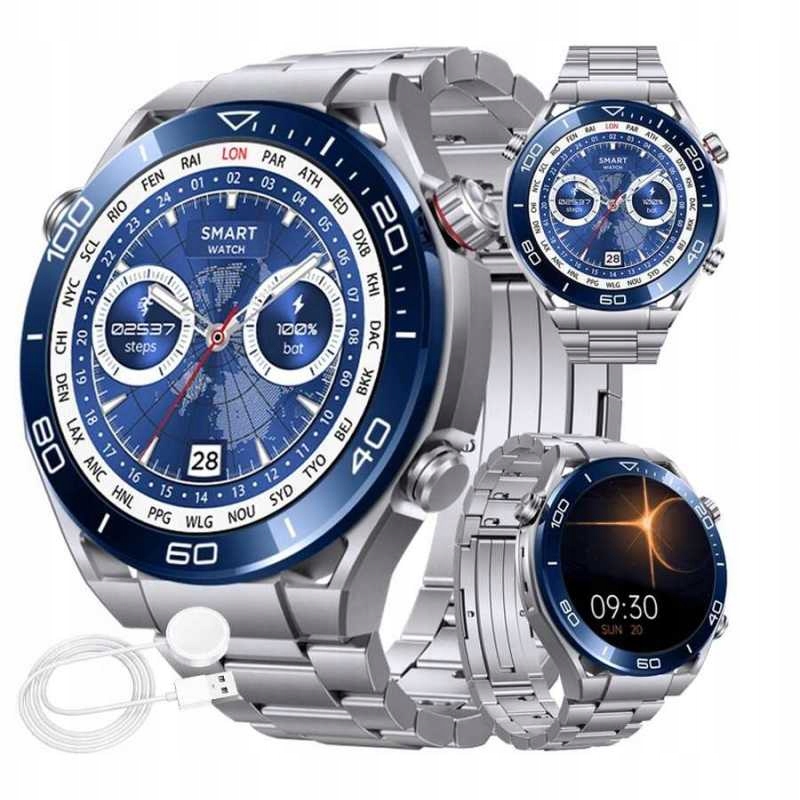 Zegarek Smartwatch męski Kompas Rozmowy Puls Tętno 400mAh ! 360*360