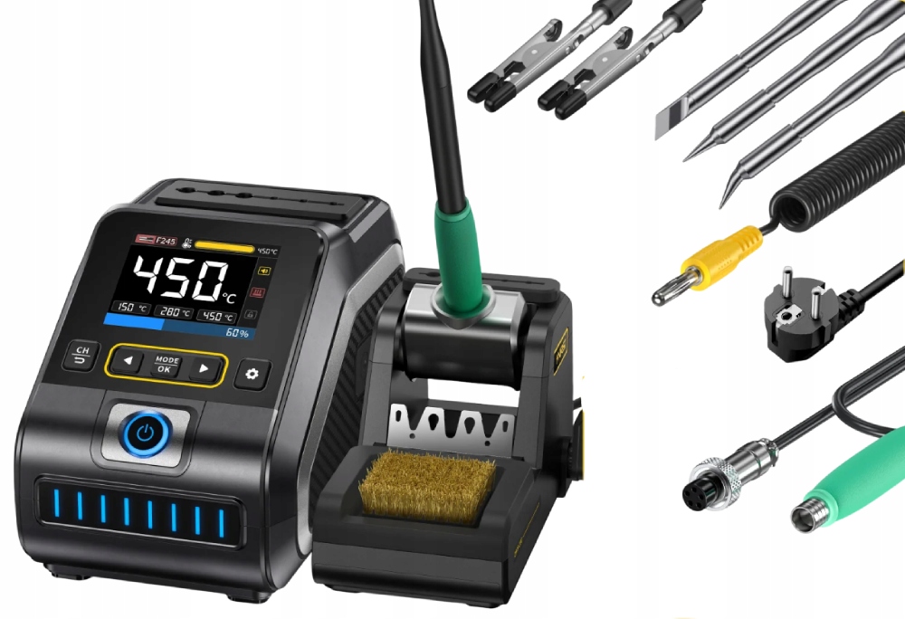 DWS-200 DWS200 stacja lutownicza 200W z kolbą F210 Fnirsi 3 groty