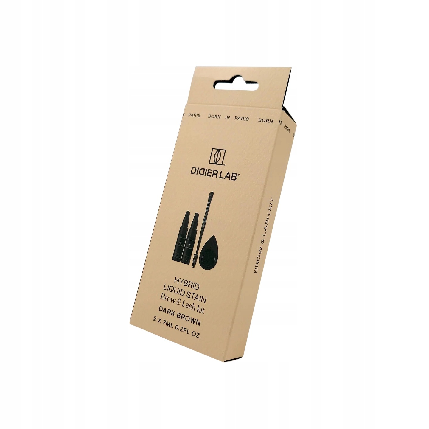 Hybrid Liquid sada pro barvení obočí a řas „Didier Lab“ Dark Brown