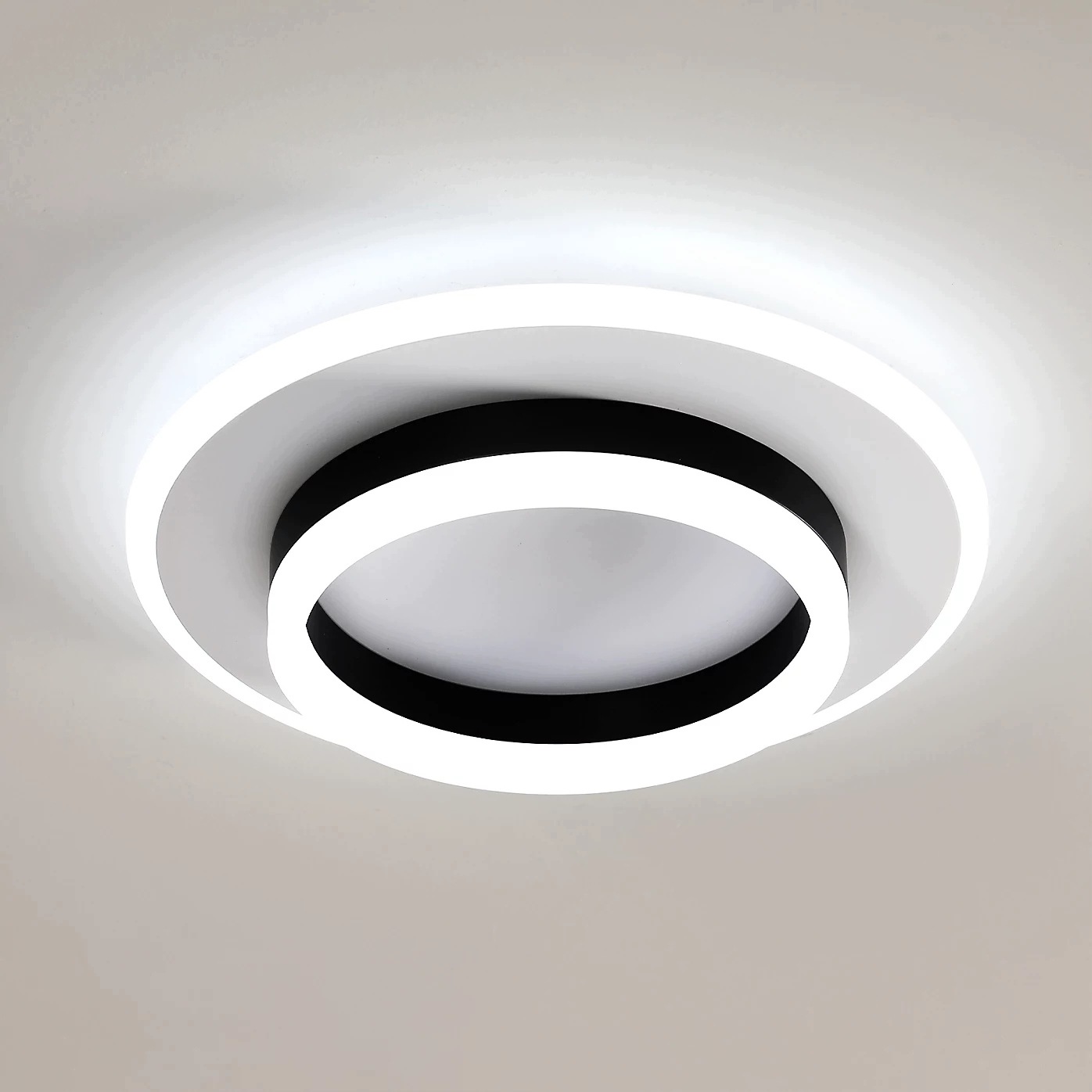 Stropní svítidlo Led Plafond Černé Závěsné Bílé Moderní Obývací Pokoj 6500K 24W