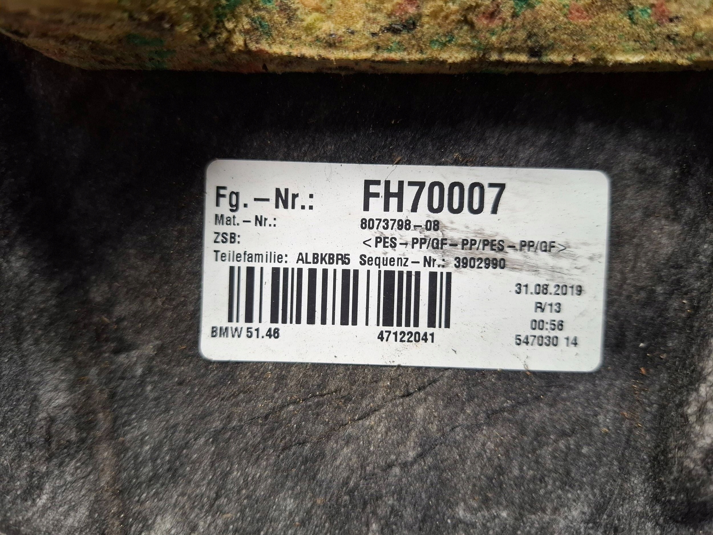 Abdeckung, Hutablage heck schwarze HARMAN KARDON 8073798 BMW 3 G20 G80