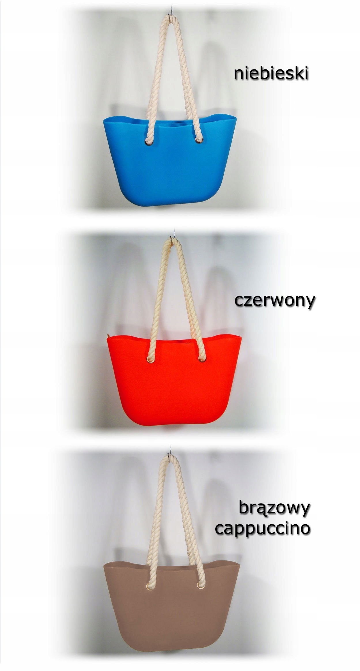 O TORBA GUMOWA TOREBKA HOBO JELLY SHOPPER BAG TGLB Płeć kobieta