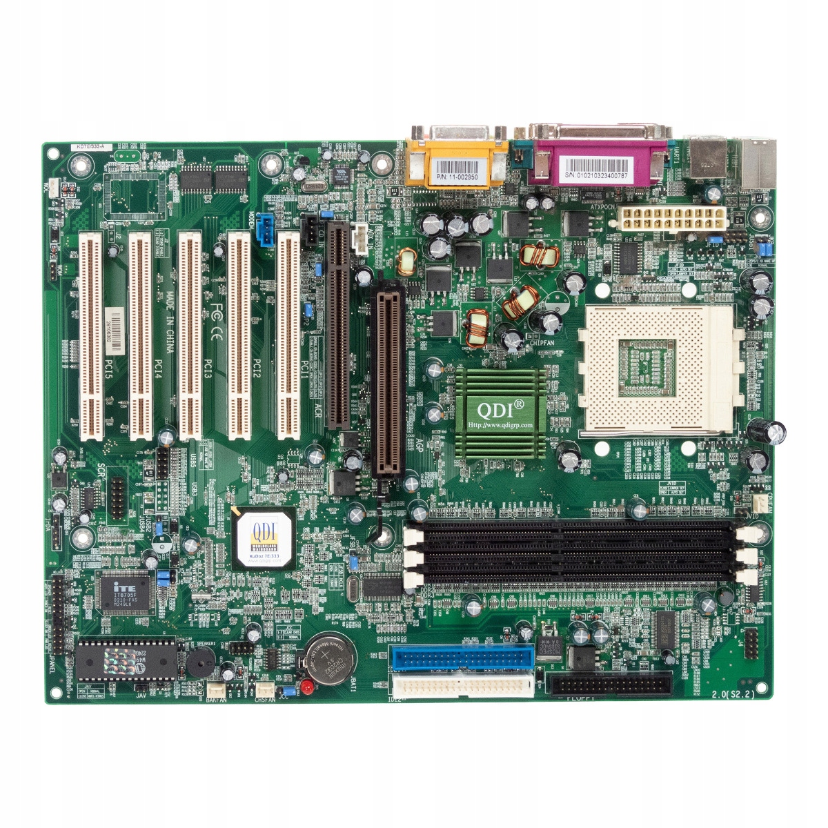 Qdi KD7E/333-A Patice 462 3x Ddr Agp 5x Pci Ide Fdd