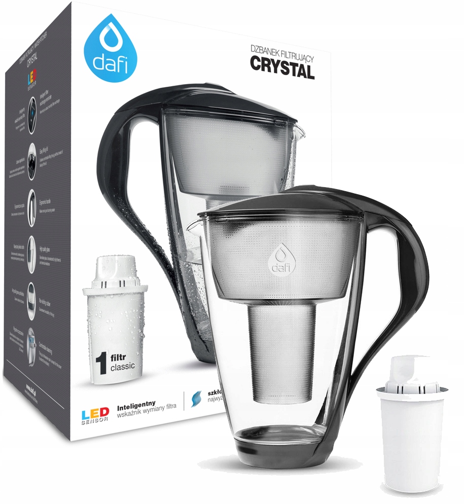 

Dzbanek filtrujący szklany Dafi Crystal Led