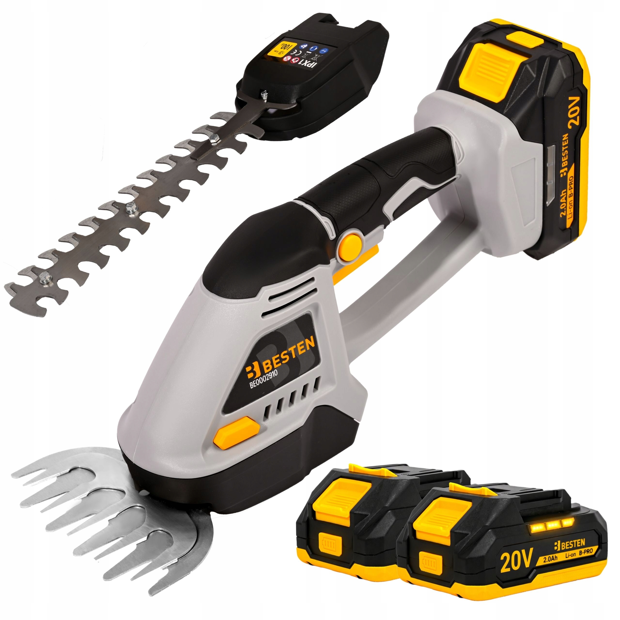 Akumulátorové záhradné nožnice 2v1 Kríky Živý plot Tráva Nožnice 2xAku Besten