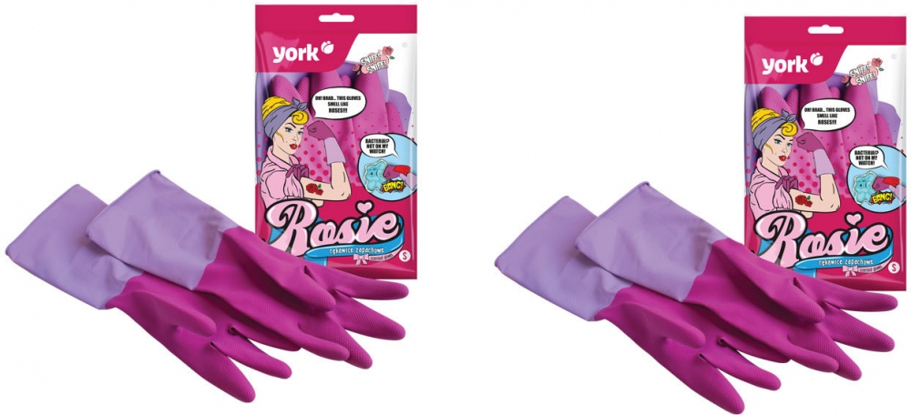 

Rękawice gumowe zapachowe kuchnia York Rosie L x2