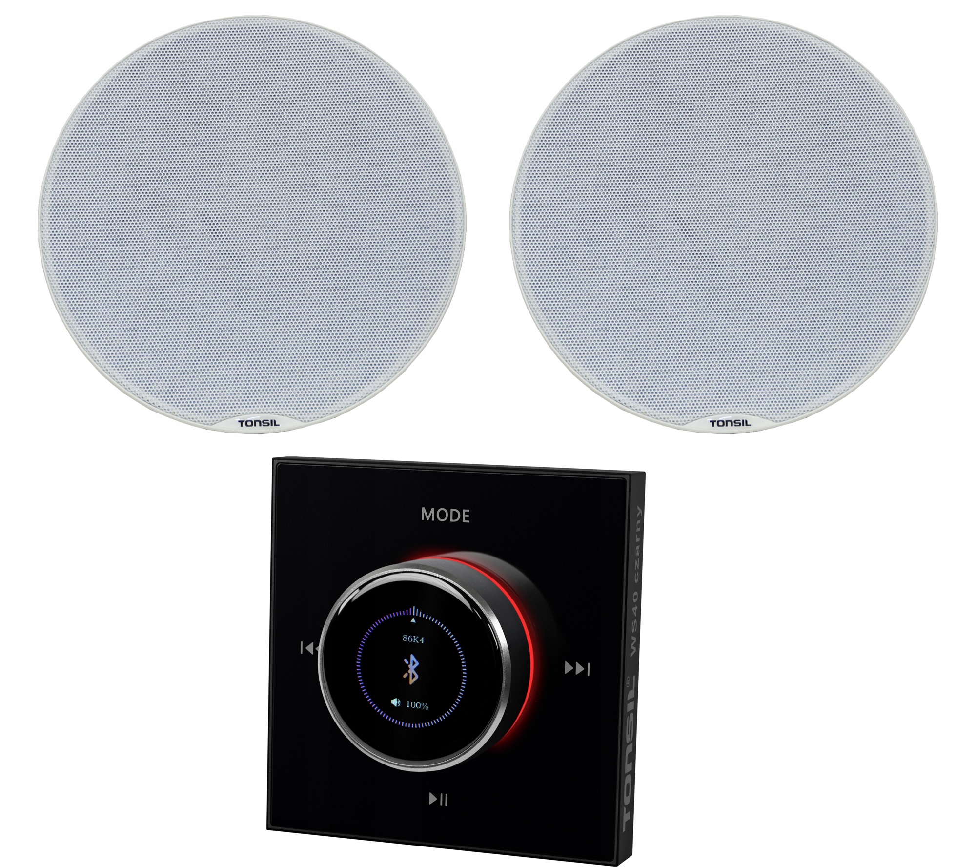 Set Tonsil: Zesilovač WS-40 (černý) 2x stropní reproduktor Zgsu 205s