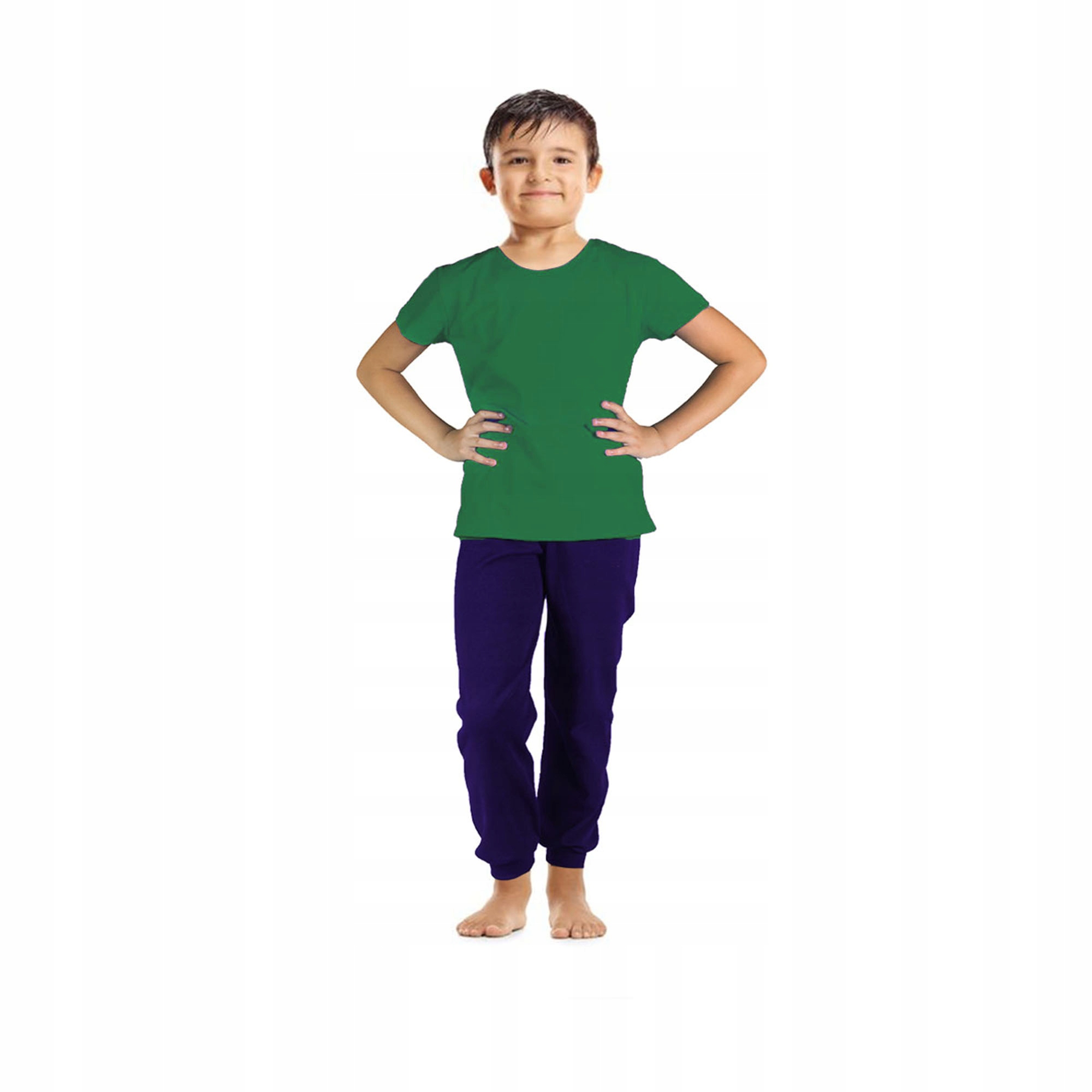 CIENKIE GRANATOWE SPODNIE DZIECIĘCE DO PRZEDSZKOLE BAWEŁNIANE SPORTOWE 116 Marka Marcinkowski