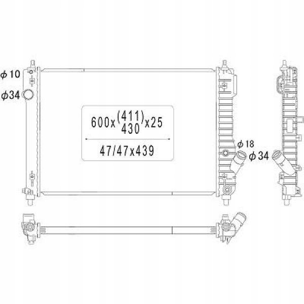 Chłodnica Chevrolet Kalos 2006