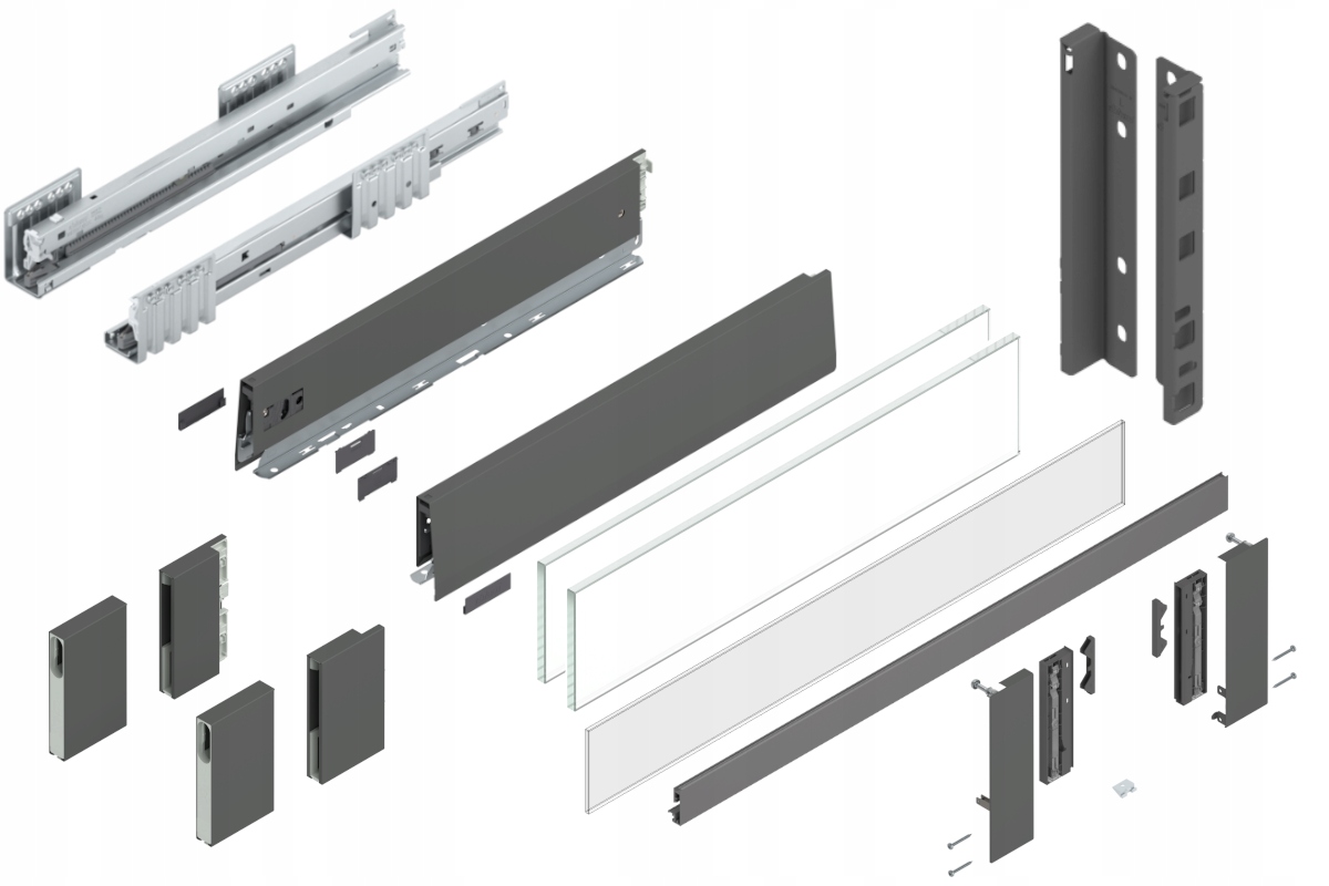 Blum Zásuvka Merivobox 450 Vysoká E vnútorná Antr