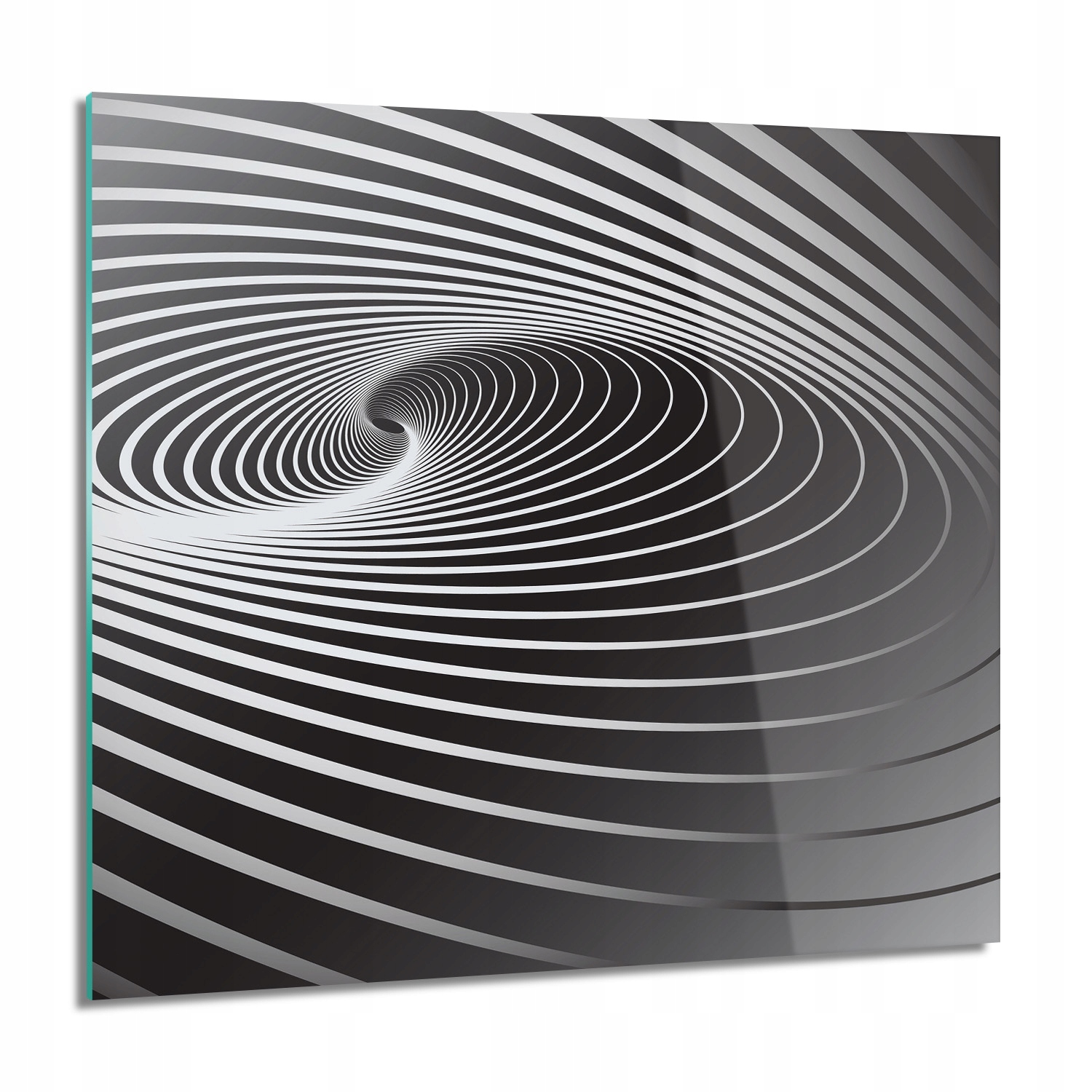 Spirála černá 3D do kuchyně Skleněný obraz 60x60